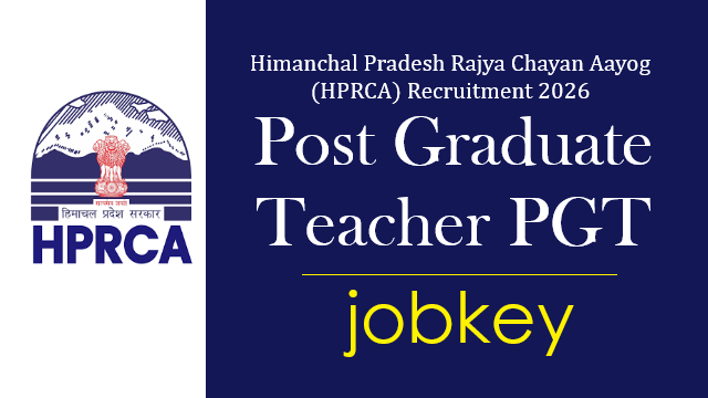 HPRCA PGT Teacher Online Form 2026-jobkey